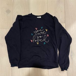 Embroidered Blue Sweater (XS)